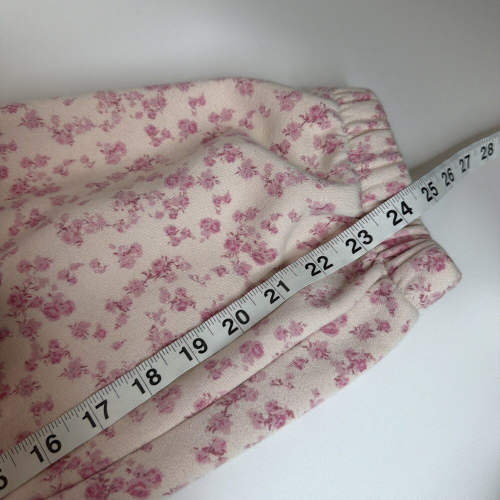 Gap x LoveShackFancy Pink Floral High Rise Sweatpants joggers Womens XXL - Picture 12 of 12
